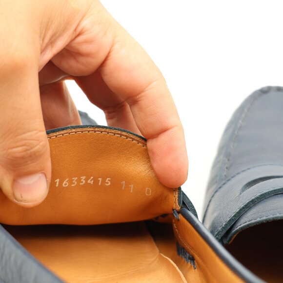 Ralph Lauren Men\'s Size 11 D Navy Blue Leather Penny Loafers Driving Moccasins main image 7